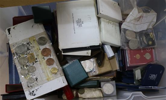 A collection of proof coin year sets and other coins
